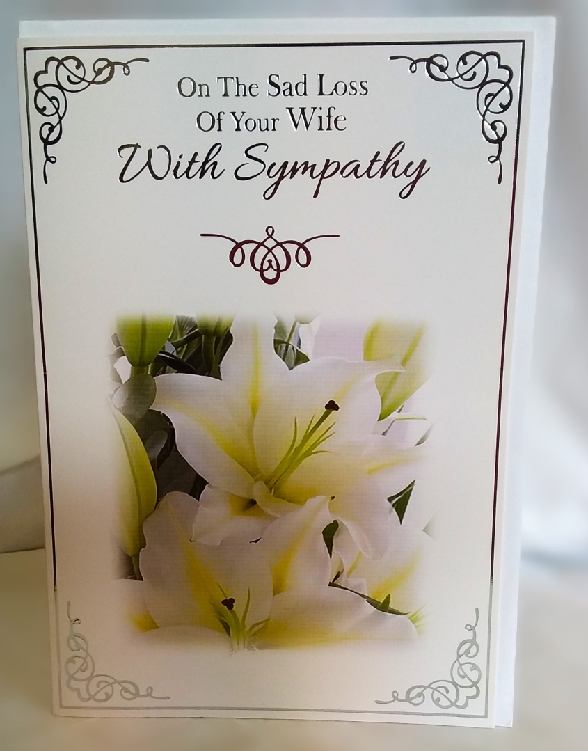 Sad Loss if Your Wife Sympathy card