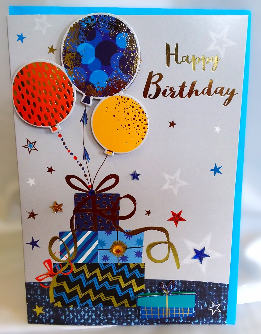 Presents & Balloons Birthday card