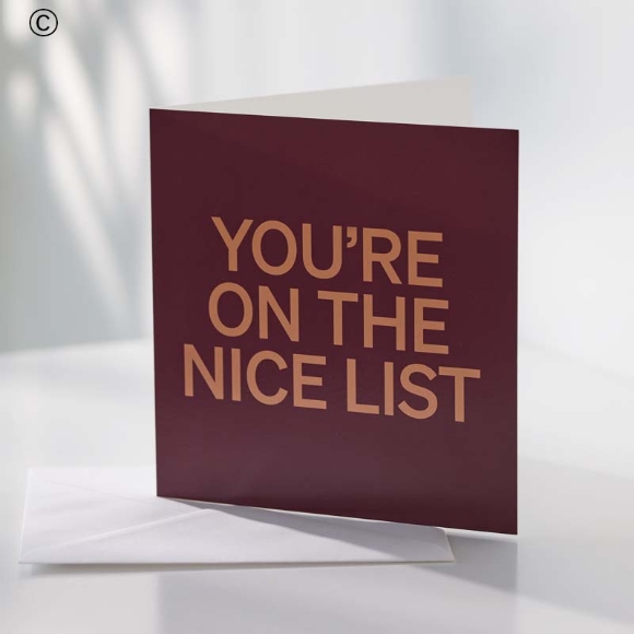 You’re on the Nice List Card