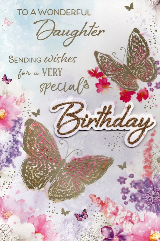 Daughter Butterfly Birthday Card – Buy Online Or Call 0161 789 4914