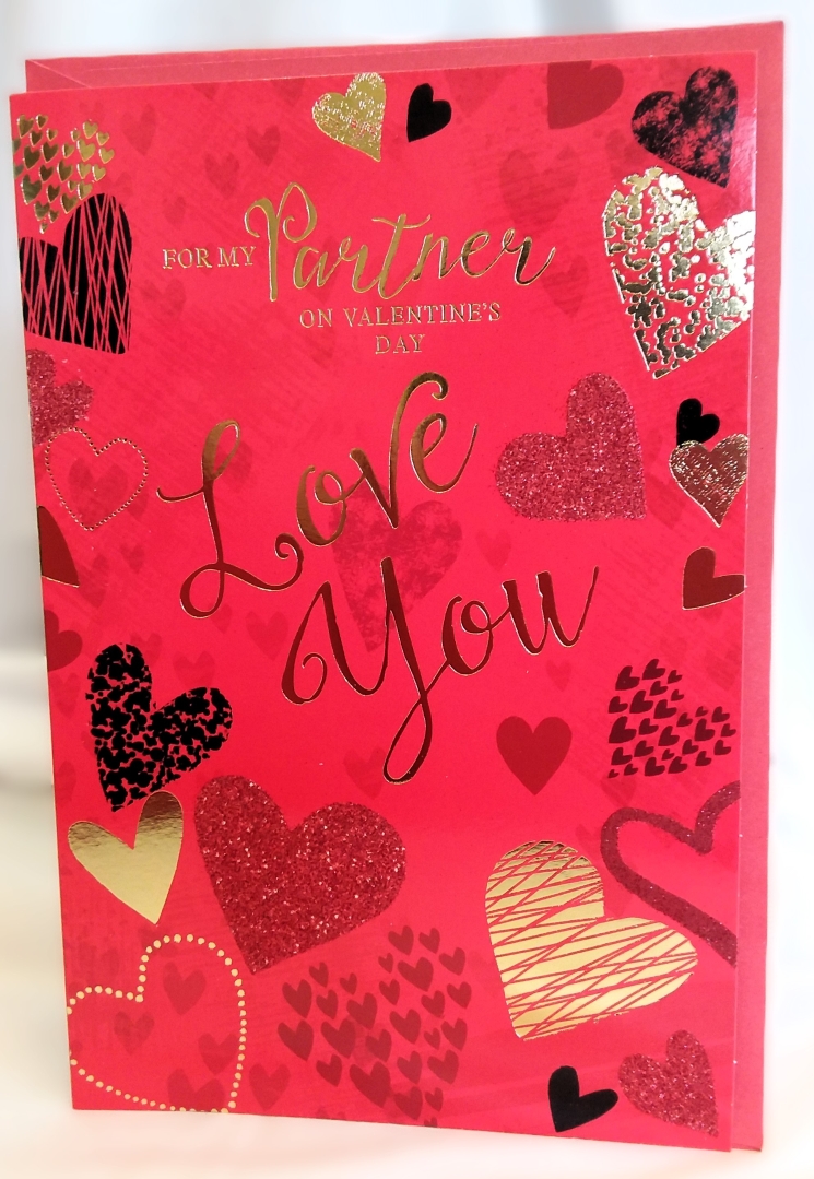 Partner Red Valentine card