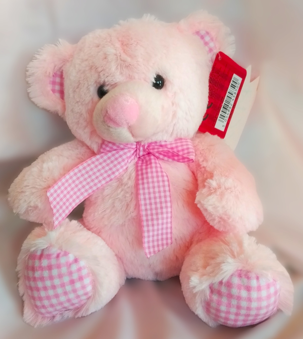 Pink Gingham Bear