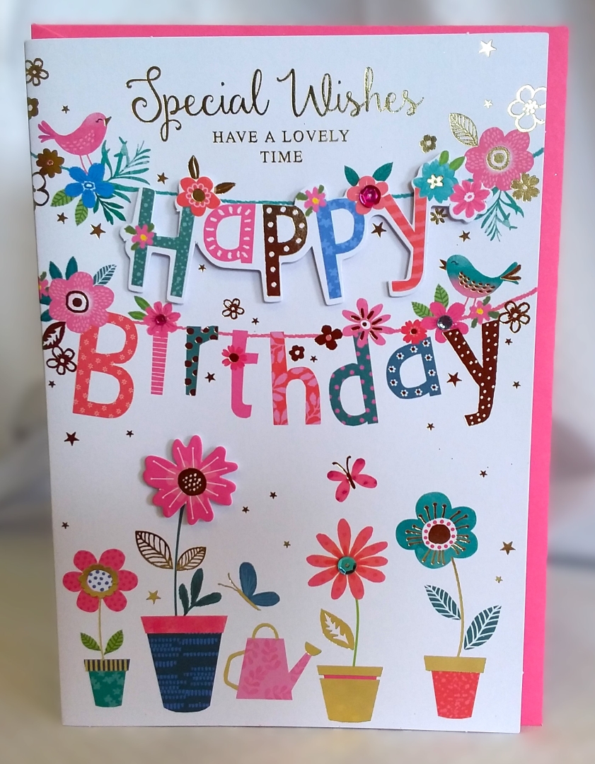 Plant Pots Birthday card