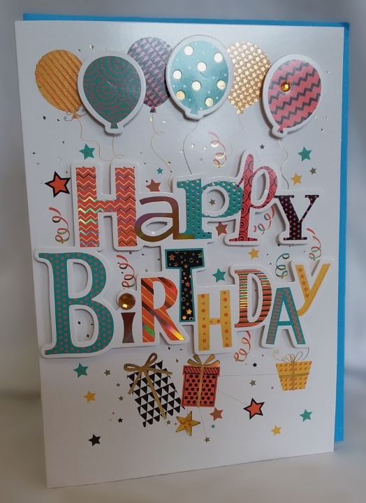 Bright Balloons Birthday card