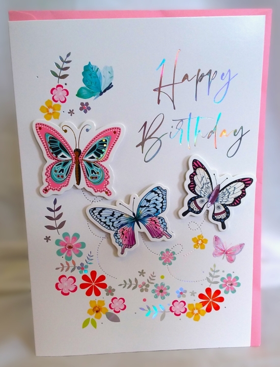 Pastel Butterfly Birthday card