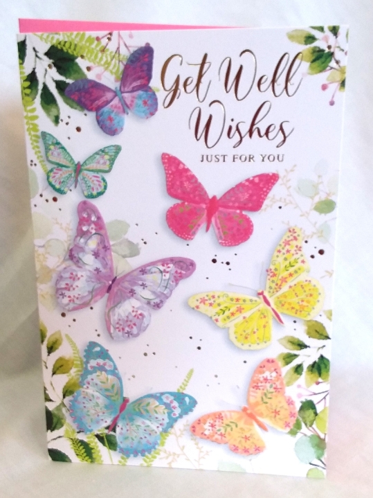 Butterfly Get Well card