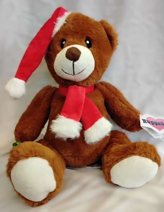 Santa Hat Teddy (Brown)